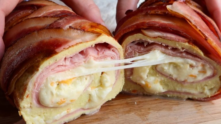 rocambole de frango recheado