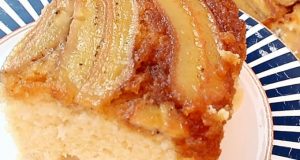 bolo de banana caramelizada