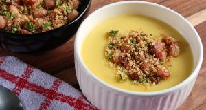 creme de mandioquinha com bacon